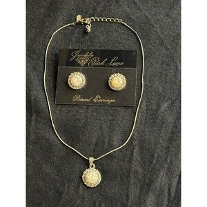 Park Lane Faux Opal and Rhinestone Necklace And Earrings Set J20